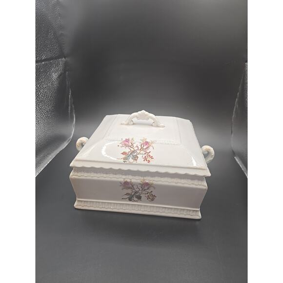 Antique Porcelaine Opaque Crescent Tureen Bridgewood & Son c.1891-1908 England - Picture 1 of 7